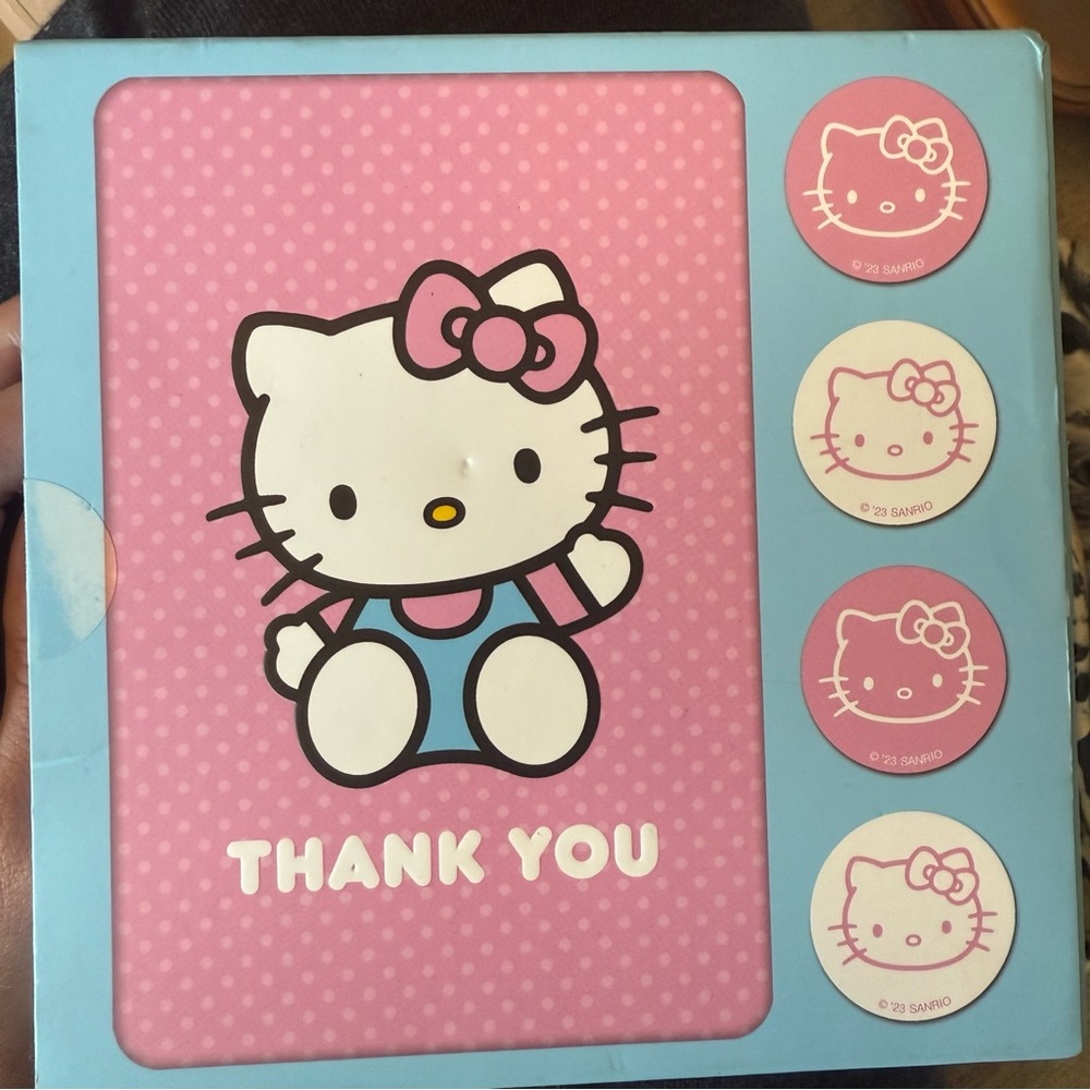 Sanrio Hello Kitty Pink and Blue Thank You Card Set